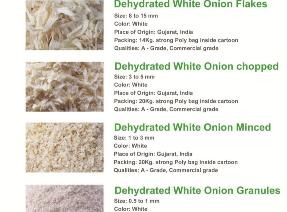 Dehydrated White Onion Product