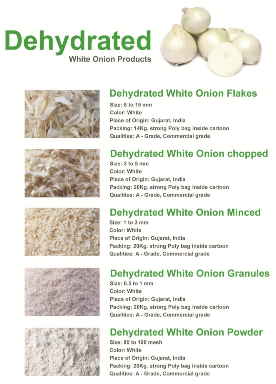 Dehydrated White Onion Product
